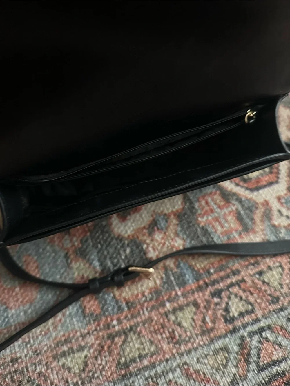 Michael Kors Black Crossbody with Gold Logo
